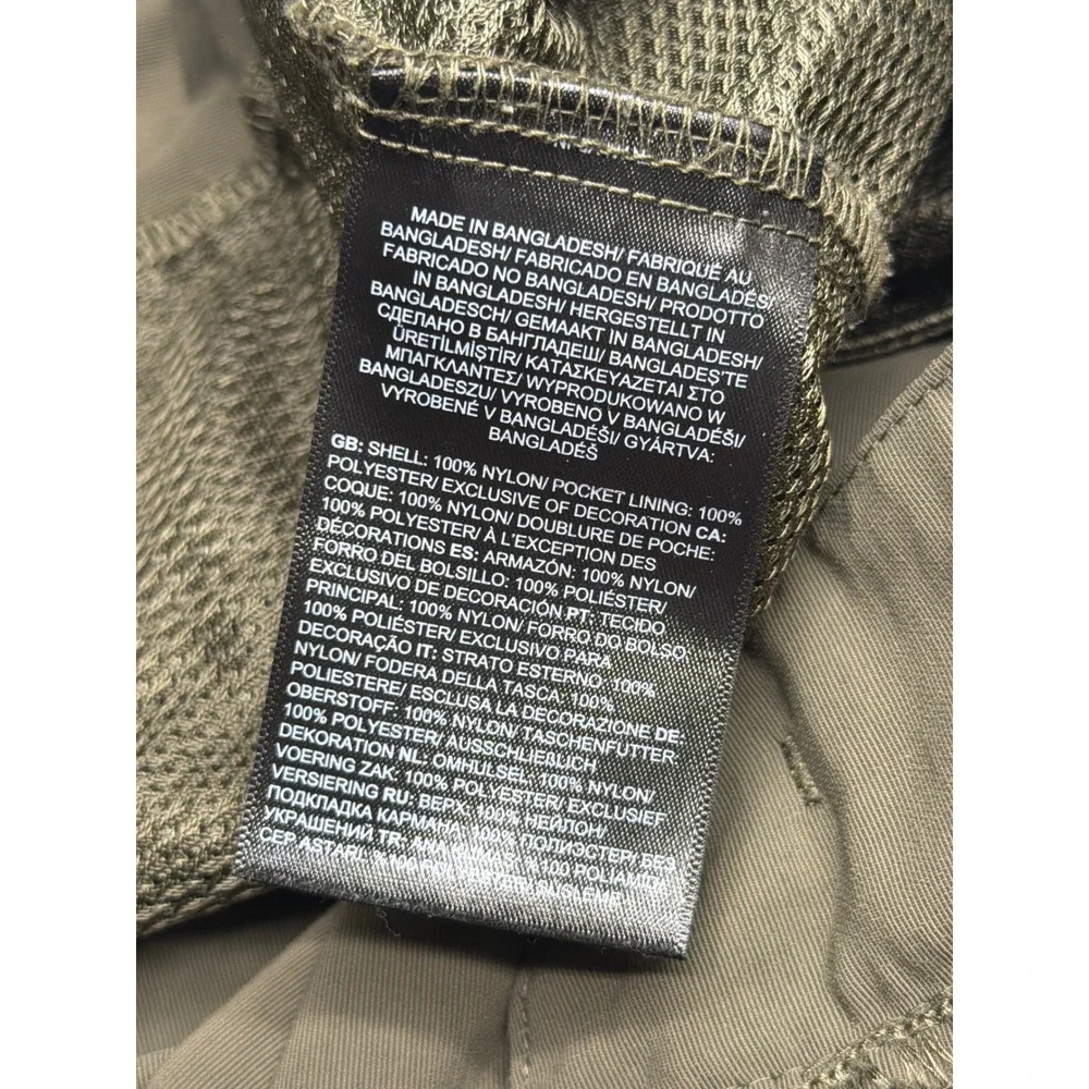 The North Face Mens Convertible Hiking Pants Zip Off Green Khaki Size 38x30‎